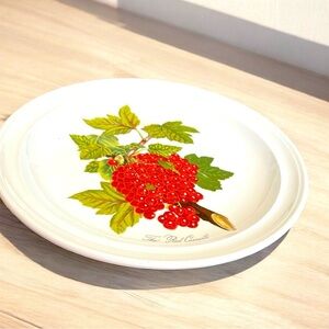 Pomona Portmeirion plate, porcelain, botanical design, made in England, EUC